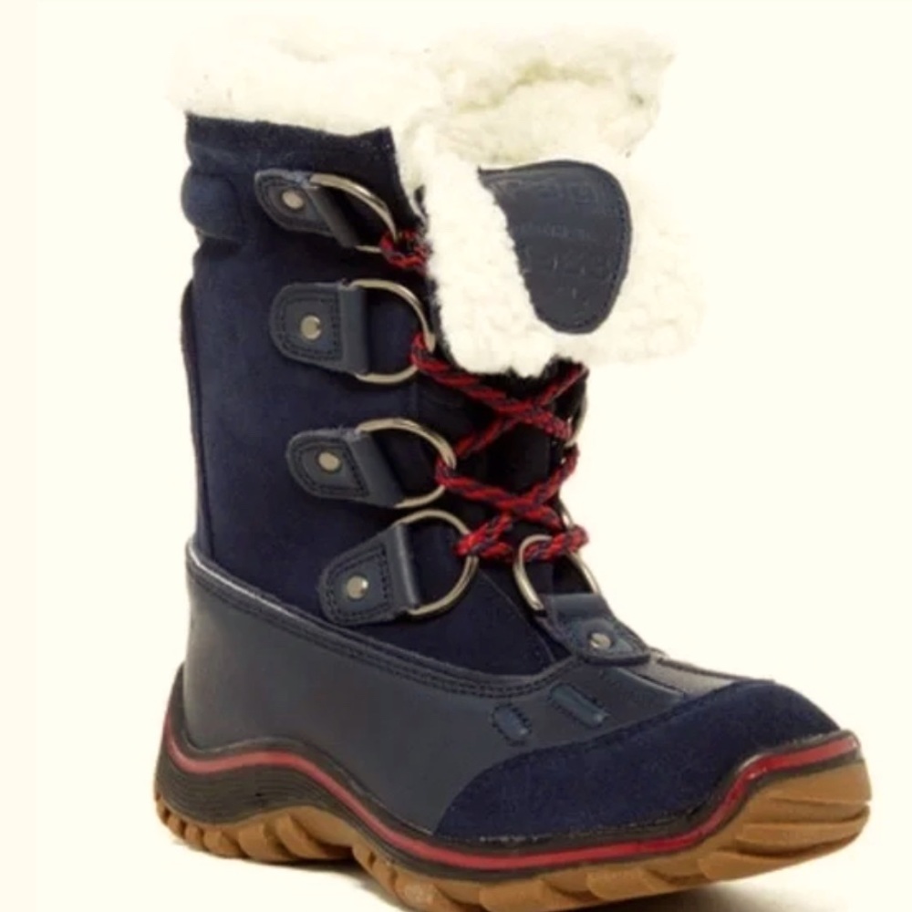 PAJAR Womens Navy Blue Lace Up Alina Snow Winter Boots